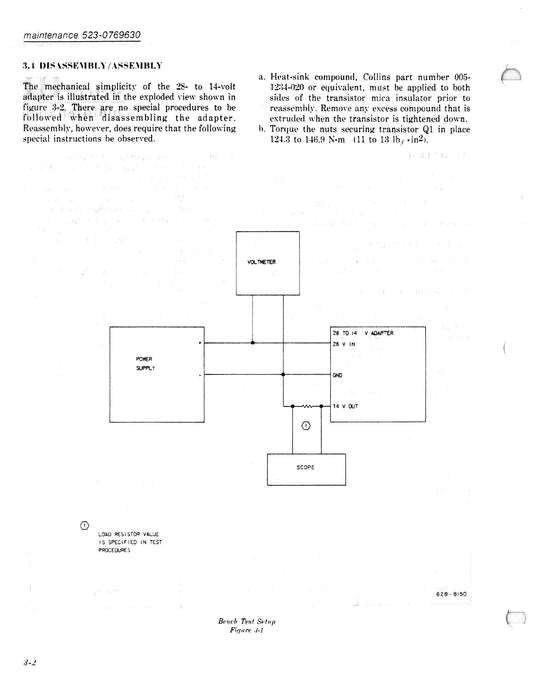 Collins 28- to 14-V DC Adapter Instruction Book Supplement (523-0769630-00111J)