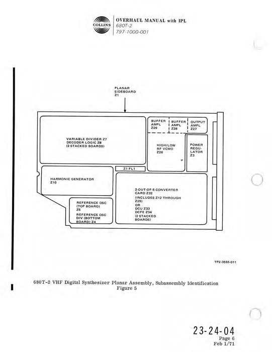 Collins 680T-2 1970 Overhaul Manual with Illustrated Parts List (523-0762965-101)
