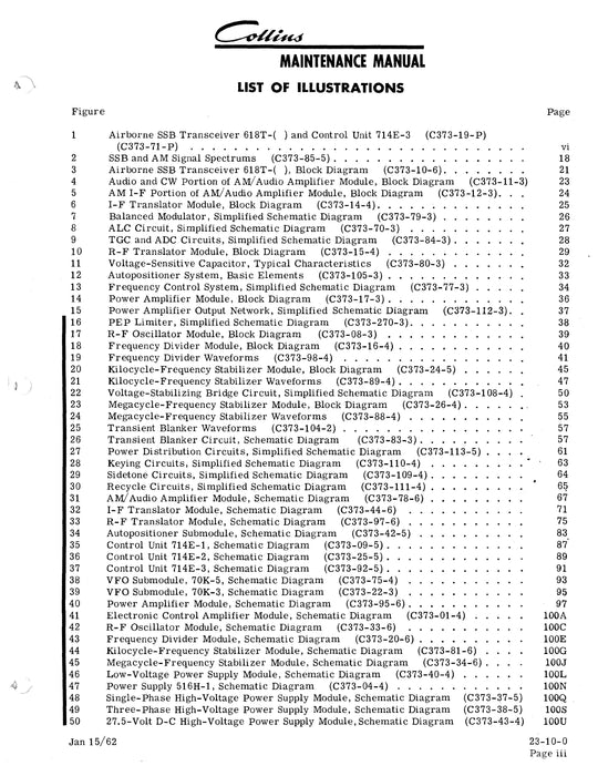 Collins Airborne SSB Transceiver 618T 1961 Maintenance Manual (520-5970004-101)
