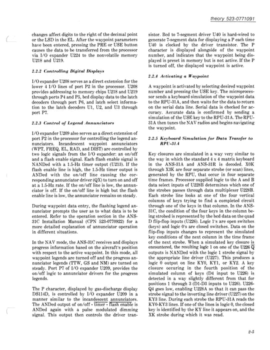 Collins ANS-31C Control Display Unit Instruction Book (523-0771089-00211A)