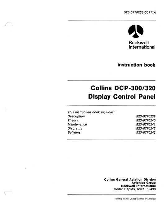 Collins DCP-300-320 1981 Instruction Book (523-0770238-00111A)