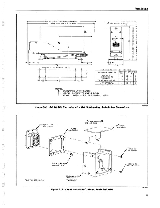 Aircraft Radio Corporation ARC B-19A RMI Converter 1961 Instruction Book (ARCIB-B19A-1)