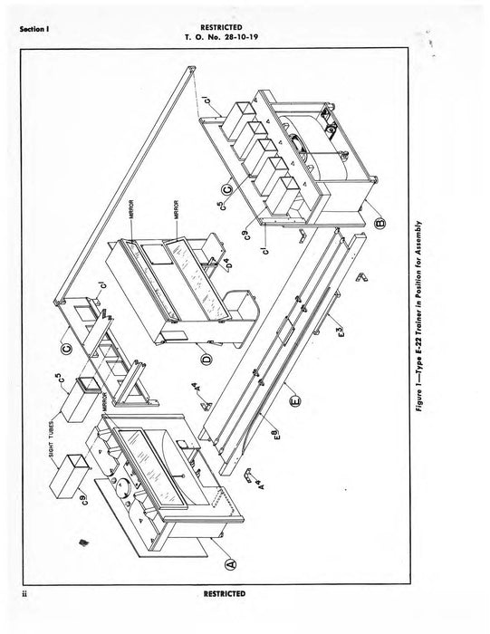 Mirror Range Estimation Trainers E-22-21, 5-C-4--3 Instructions with Parts (28-10-19)