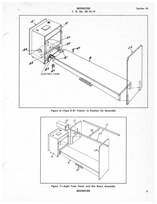 Mirror Range Estimation Trainers E-22-21, 5-C-4--3 Instructions with Parts (28-10-19)