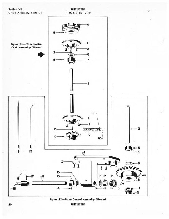 Mirror Range Estimation Trainers E-22-21, 5-C-4--3 Instructions with Parts (28-10-19)