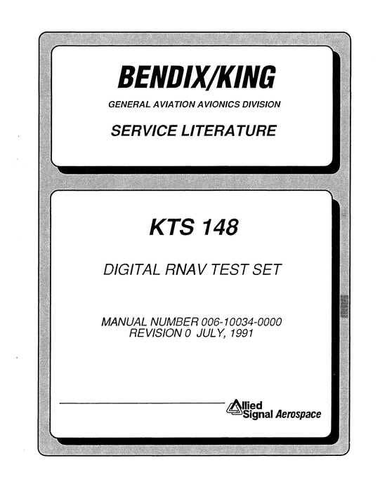 King KTS 148 Tester-KTS 155 Serial Adapter Operation-Maintenance-Overhaul Manual (006-5123-01)