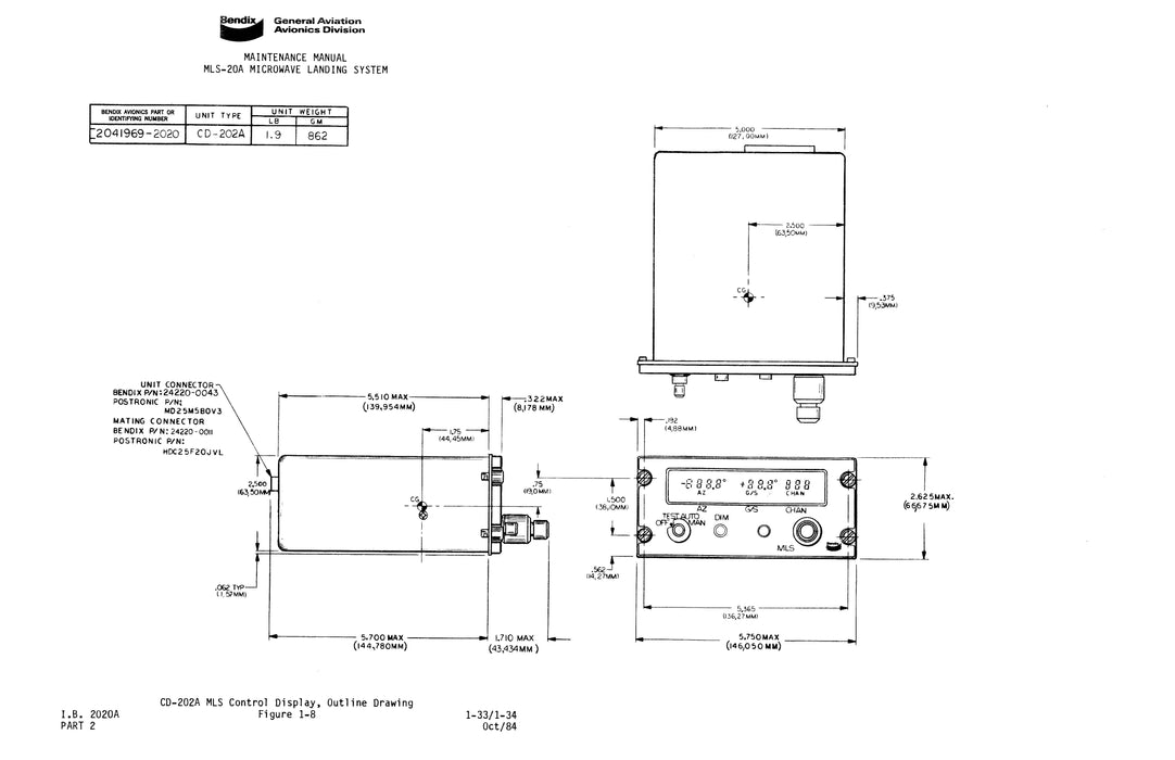 Bendix MLS-20A Microwave Landing System Maintenance Manual (I.B.2020A)
