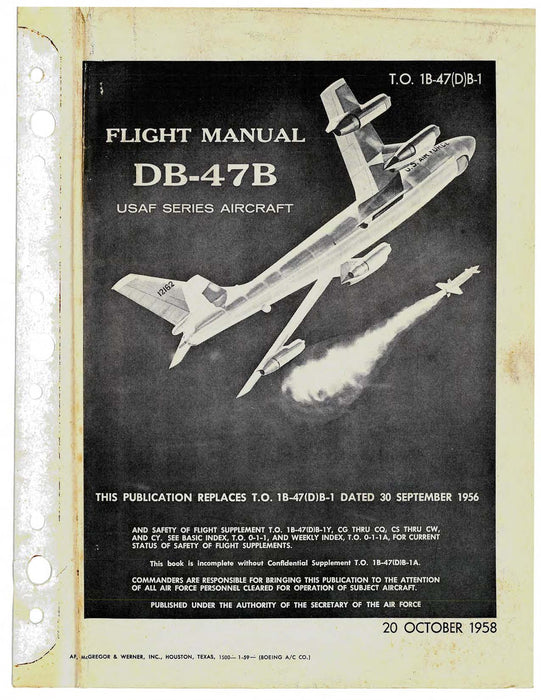 Boeing DB-47B 1958 Flight Handbook (1B-47(D)B-1)