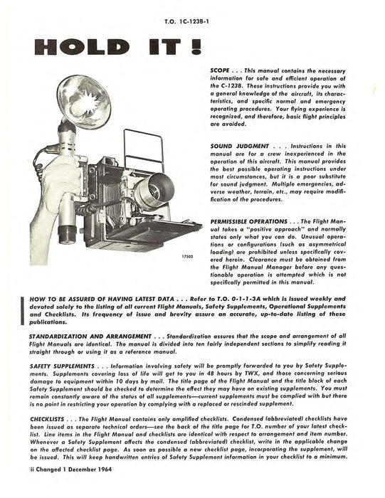Fairchild C-123B 1963 Flight Manual (1C-123B-1)