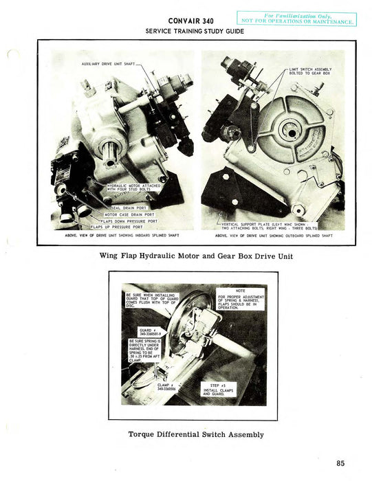 Convair 340 Service Training Study Guide