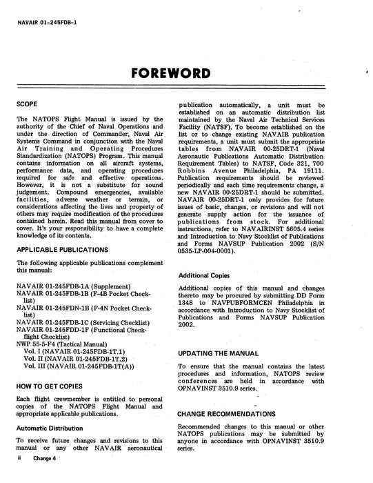 McDonnell Douglas F-4B, F-4N 1975 Natops Flight Manual (01-245FDB-1)