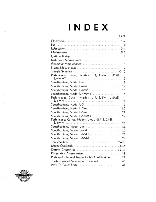 Jacobs L-4, M, MB, MA7, L-5, M, MB, MA7, L-6, M, MB, MA Instruction with Parts Price List