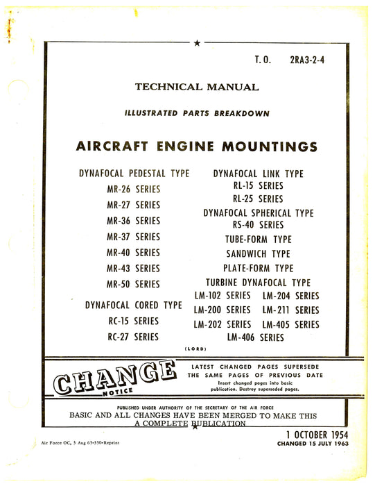 Aircraft Engine Mountings Illustrated Parts Catalog (2RA3-2-4)