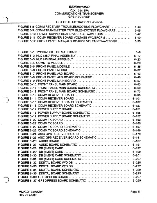 Bendix King KLX 135-135A Maintenance Manual 006-15500-0002
