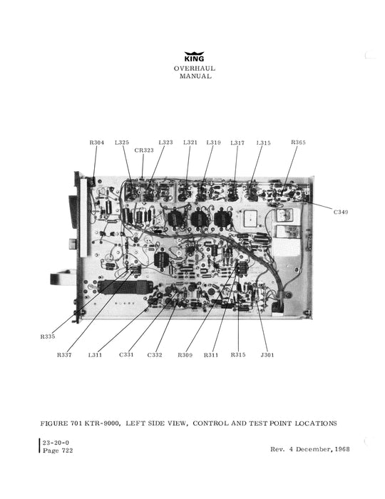 King KTR-900 VHF Comm Transceiver Overhaul Manual (006-5006-00)