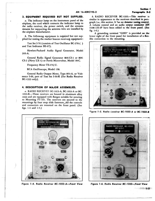 Marker Beacon Receiving Equipment RC-193A & RC-193-AZ Maintenance Instructions AN 16-40RC193-3