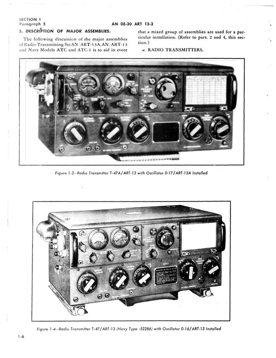 Radio Transmitting Sets AN/ART-13, -13A, ATC, ATC-1 Operating Instructions AN 16-30ART13-3