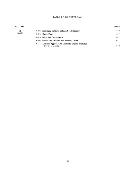 Sperry Engine Analyzer Operation and Service Pub. No. 15-492
