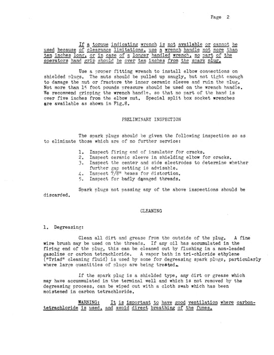 Champion Ceramic Aircraft Spark Plugs General Instructions