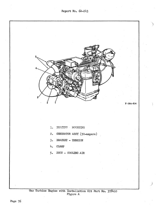 Garrett GTC85-37 Pneumatic Power Gas Turbine Engine Maintenance Manual Report No 6A-243