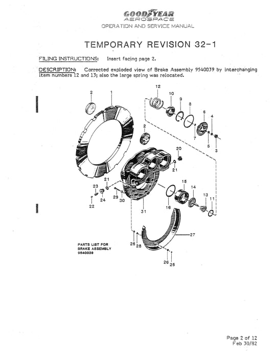 Goodyear Wheels and Brakes for DC-6 Airplanes Operation and Service Manual AP-54