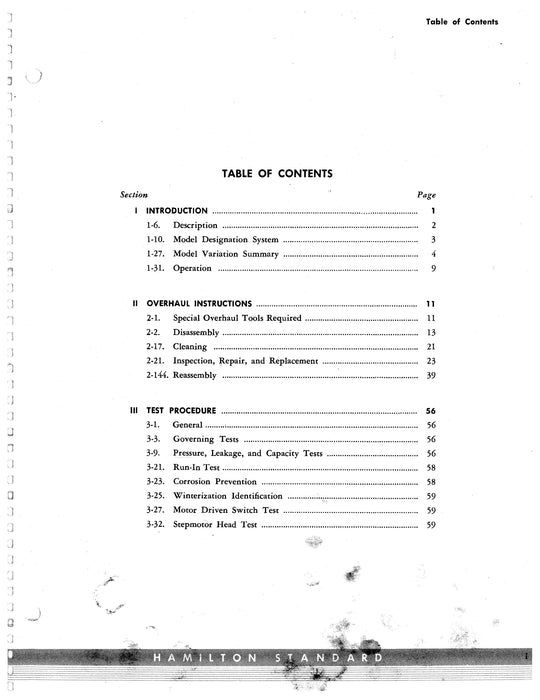 Hamilton Standard Double-Acting Governors Overhaul Manual #126B