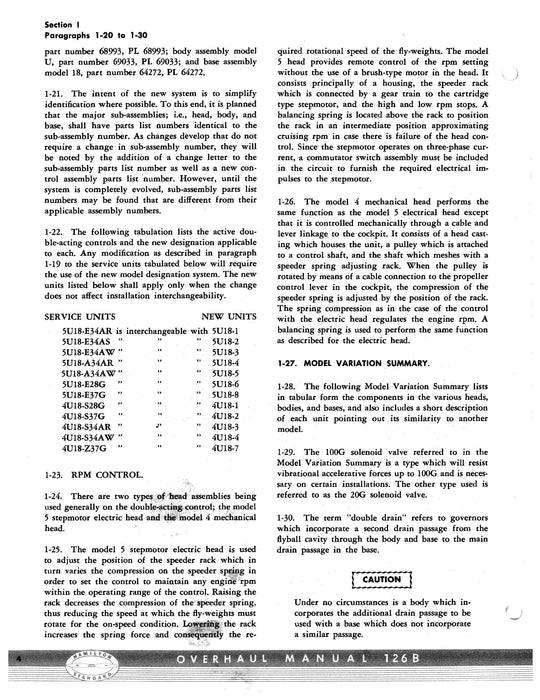 Hamilton Standard Double-Acting Governors Overhaul Manual #126B