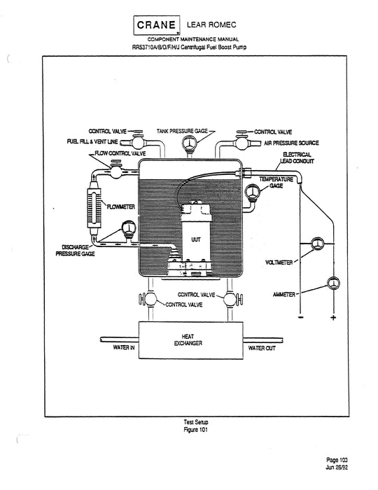 Lear Romec Centrifugal Fuel Boost Pump RR53710A, B, D, F, H, J Component Maintenance Manual