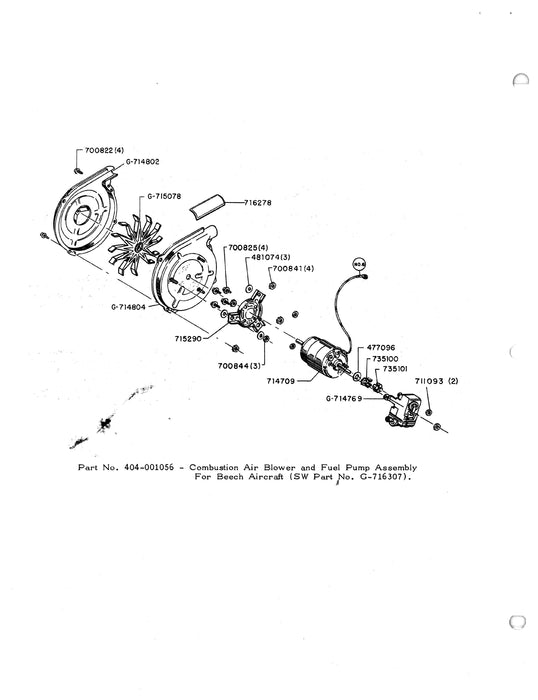 Stewart-Warner South Wind Heater 8253-B, Blower G-716307 Service Manual