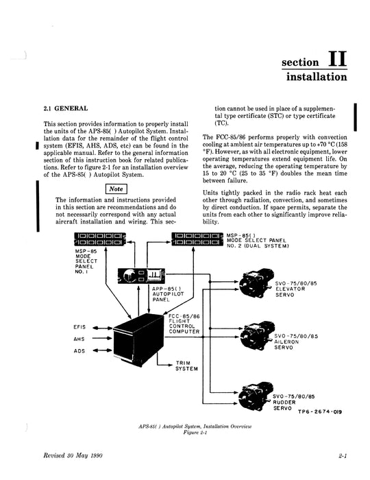 Collins APS-85( ) Autopilot Installation Manual 523-0772076-00611A