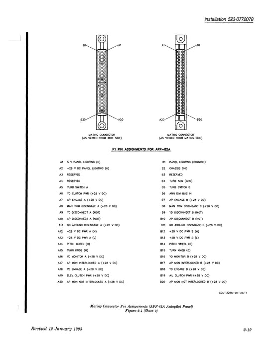 Collins APS-85( ) Autopilot Installation Manual 523-0772076-00611A