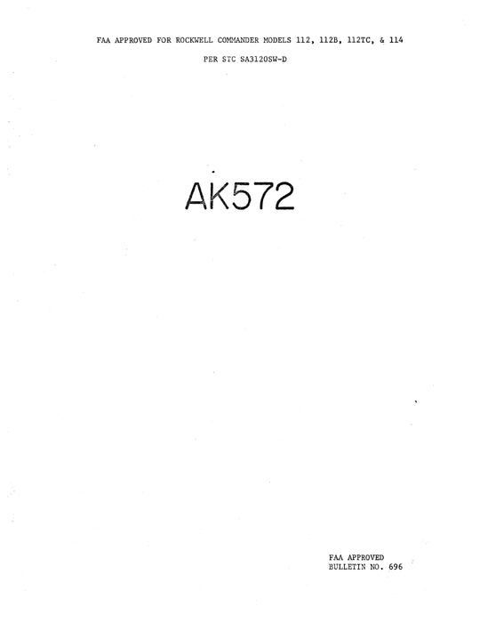 Edo-Aire Mitchell AK572 Century I Autopilot Bulletin No. 696 Installation Manual