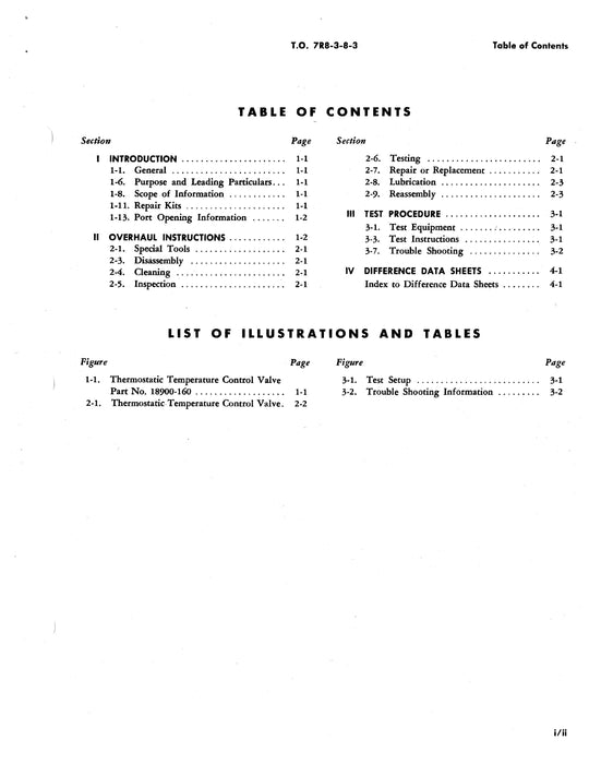 Garrett Airesearch Thermostatic Temperature Control Valves Overhaul Manual T.O. 7R8-3-8-3