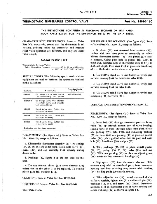 Garrett Airesearch Thermostatic Temperature Control Valves Overhaul Manual T.O. 7R8-3-8-3