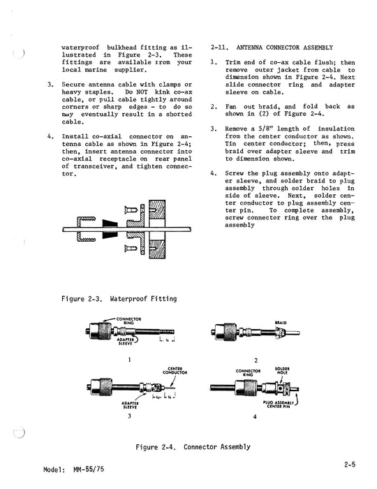 Genave M.M.-55/75 VHF FM Communications Transceiver Maintenance Manual