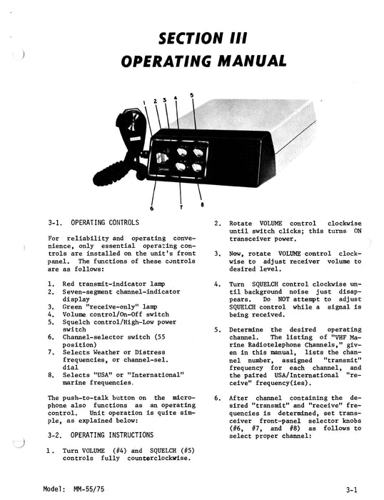 Genave M.M.-55/75 VHF FM Communications Transceiver Maintenance Manual