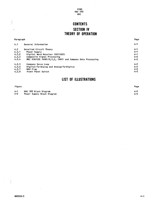King KNI-582 Radio Magnetic Indicator Maintenance, Overhaul, Installation Manual
