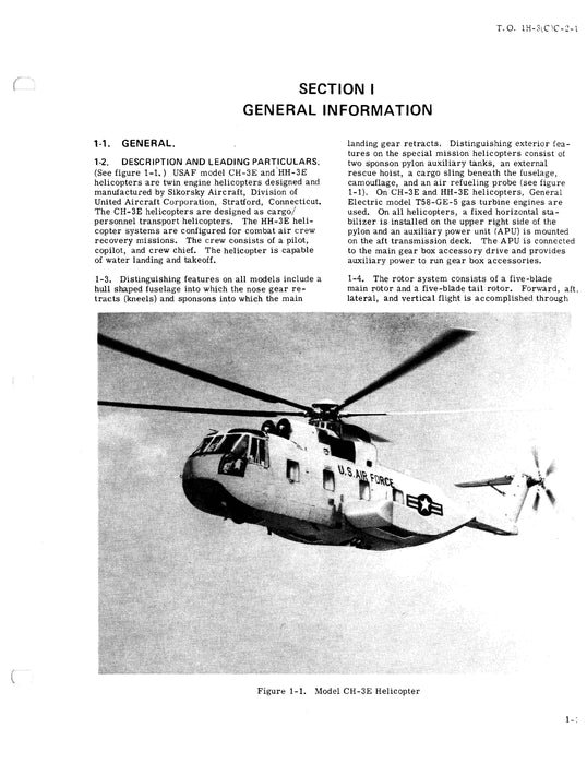 Sikorsky CH-3E, HH-3E & HH-3F Helicopters Organizational Maintenance 1H-3(C)C-2-1