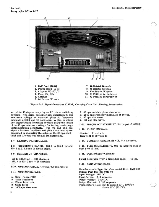 Collins 479T-2 Signal Generator Instruction Book 520 9827 00