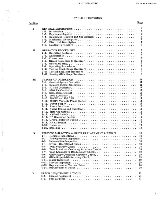 Collins Signal Generator SG-13/ARN Service & Overhaul TO 33A1-8-50-1