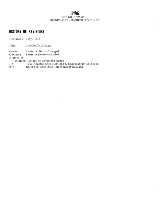 Bendix King KGS 681, KGM 691 Maintenance/Installation Manual 006-5070-01