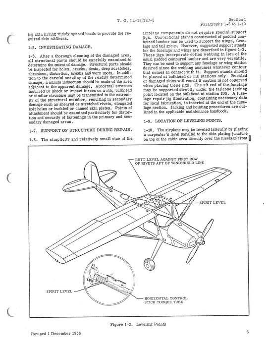 Cessna USAF TL-19D, L-19E, TL-19E Structural Repair Instructions (1-1L-19(T)D-3)
