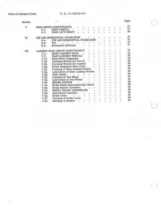 Cessna TL-19D Series 1956 Maintenance Instructions Ground Handling, Servicing, and Airframe   (1L-19(T)D-2-2)