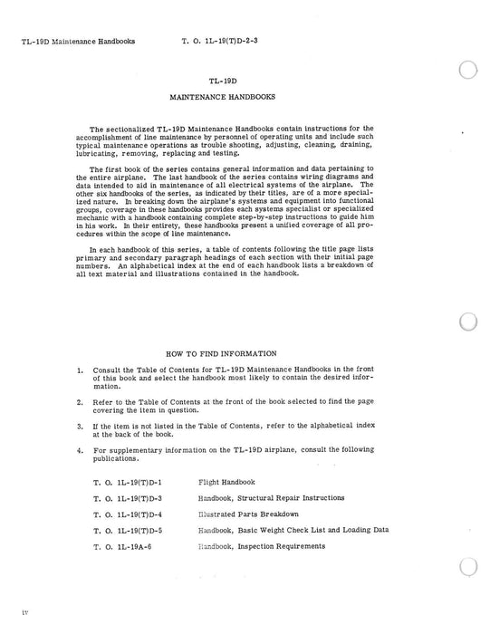 Cessna TL-19D Series 1956 Maintenance Instructions Power Plant and Related Systems (1L-19(T)D-2-3)