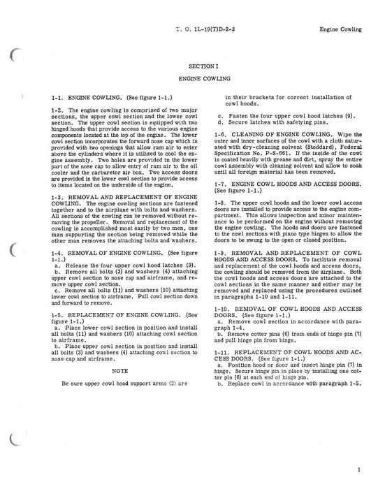 Cessna TL-19D Series 1956 Maintenance Instructions Power Plant and Related Systems (1L-19(T)D-2-3)