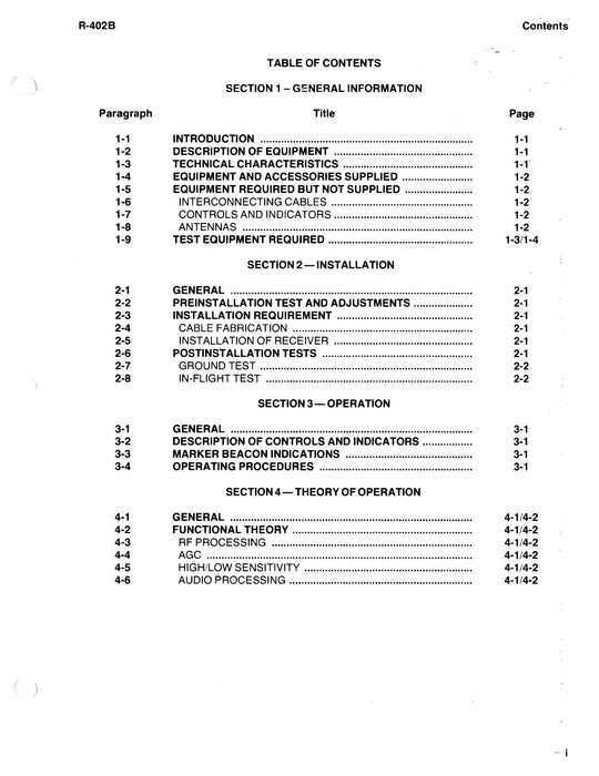 Cessna 400 Marker Beacon R-402B Maintenance & Parts Manual 7010437