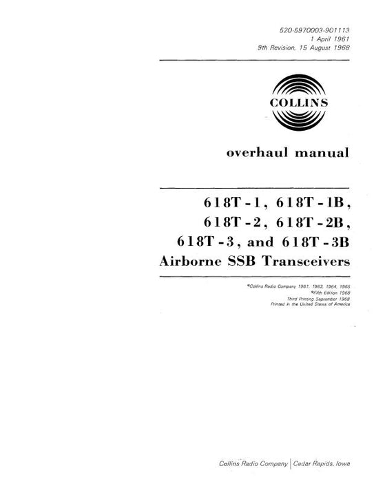 Collins Airborne SSB Transceivers Overhaul Manual (520-5970003-901)