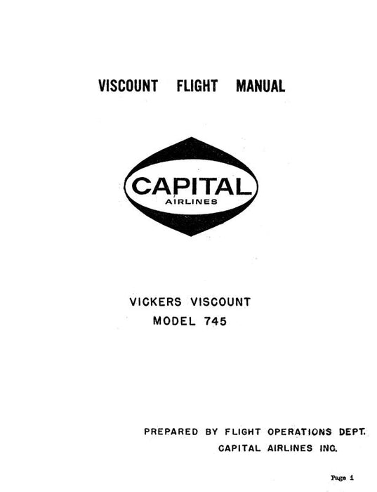 DeHavilland 745 Vickers Viscount Flight Manual