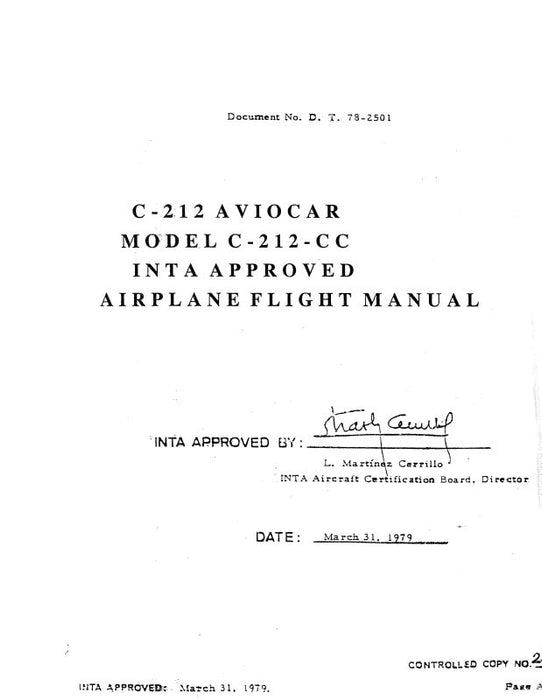 Casa C-212-CC Flight Manual Flight Manual