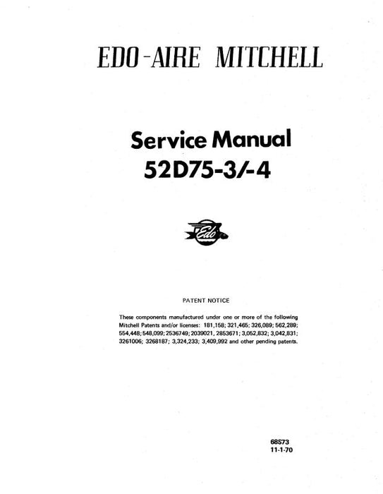 Edo-Aire 52D75-3-4 1970 Maintenance Manual (68S73)
